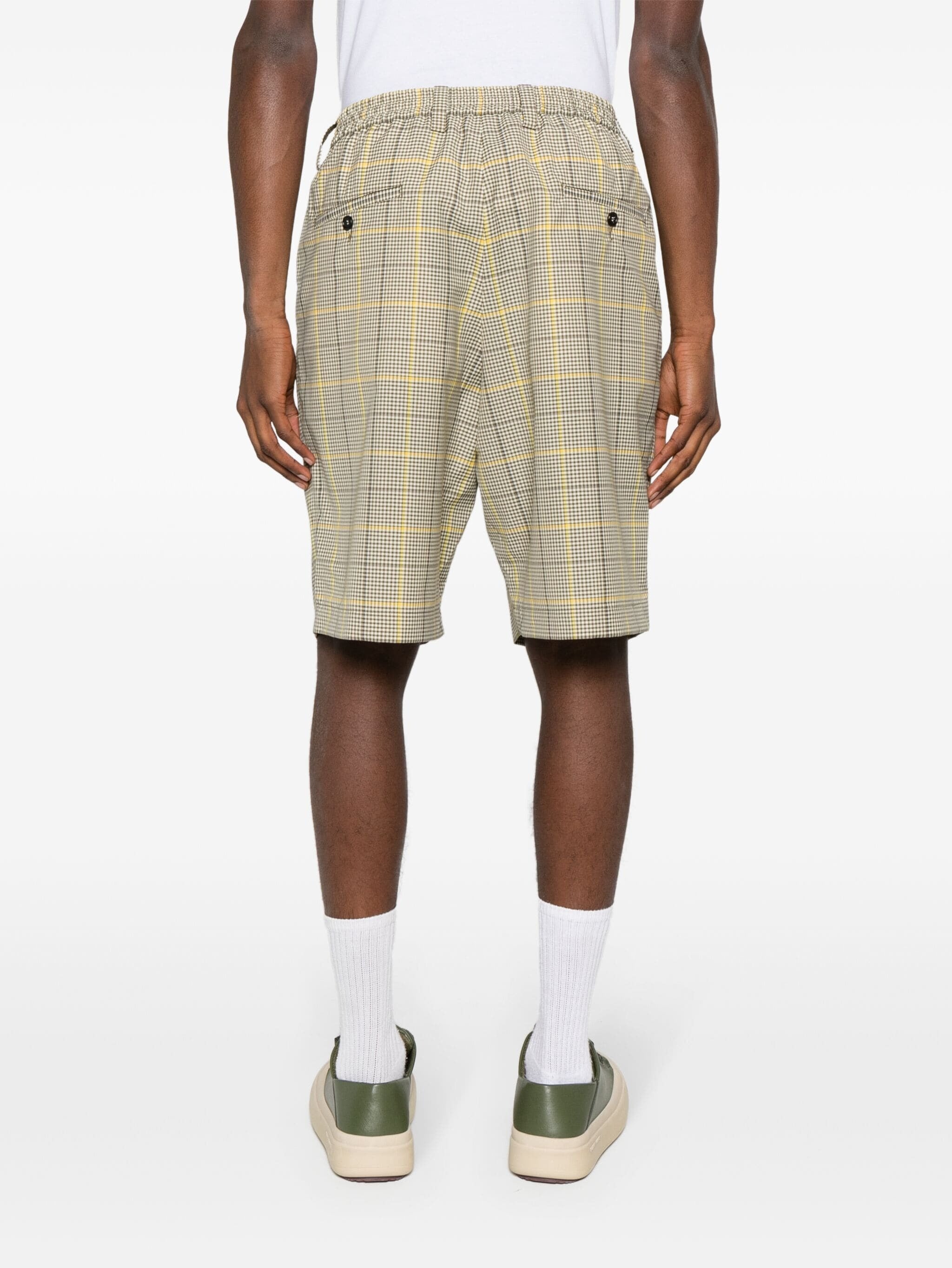 PLAID-CHECK BERMUDA SHORTS