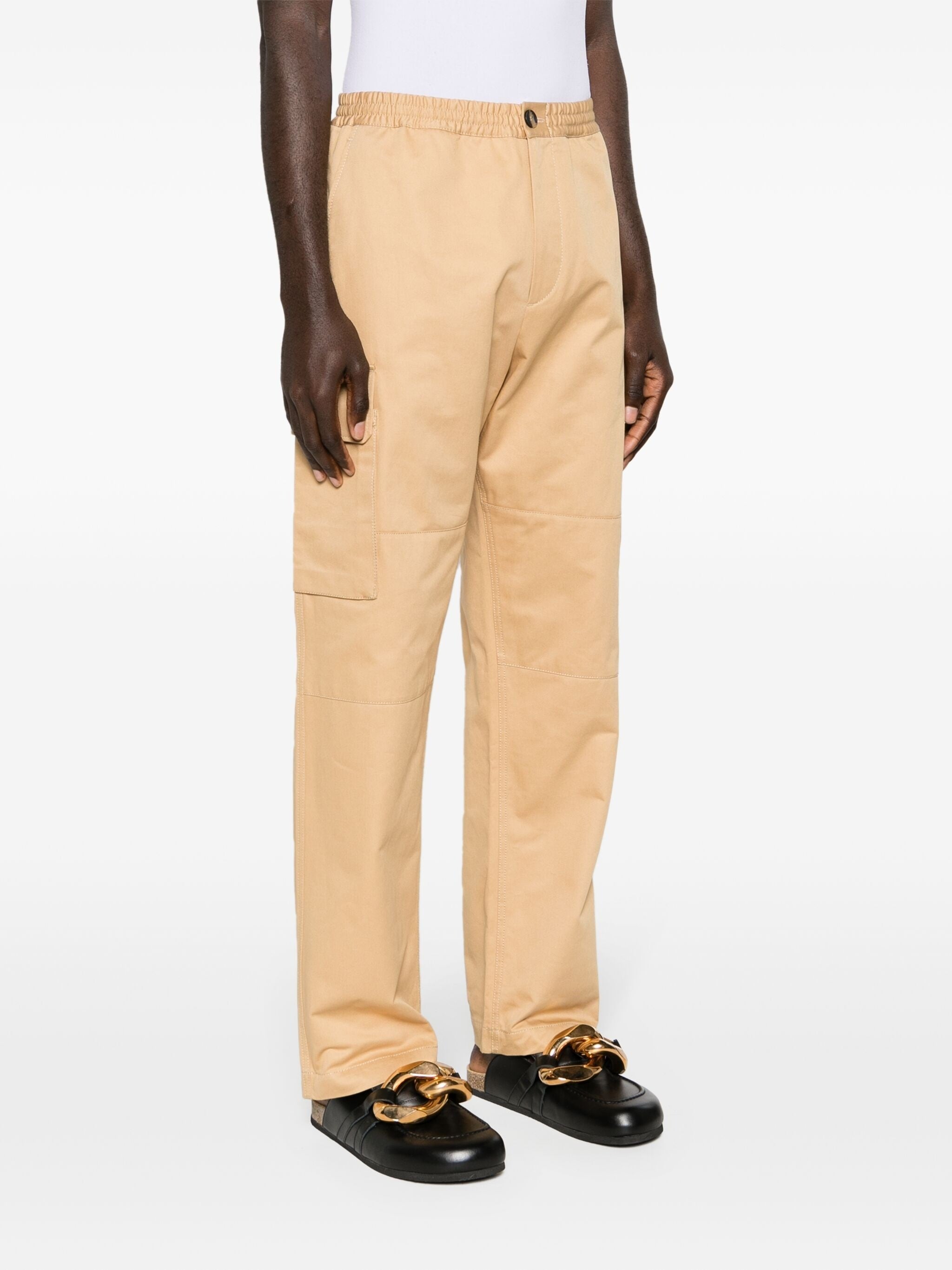 MID-RISE DRAWSTRING CARGO TROUSERS