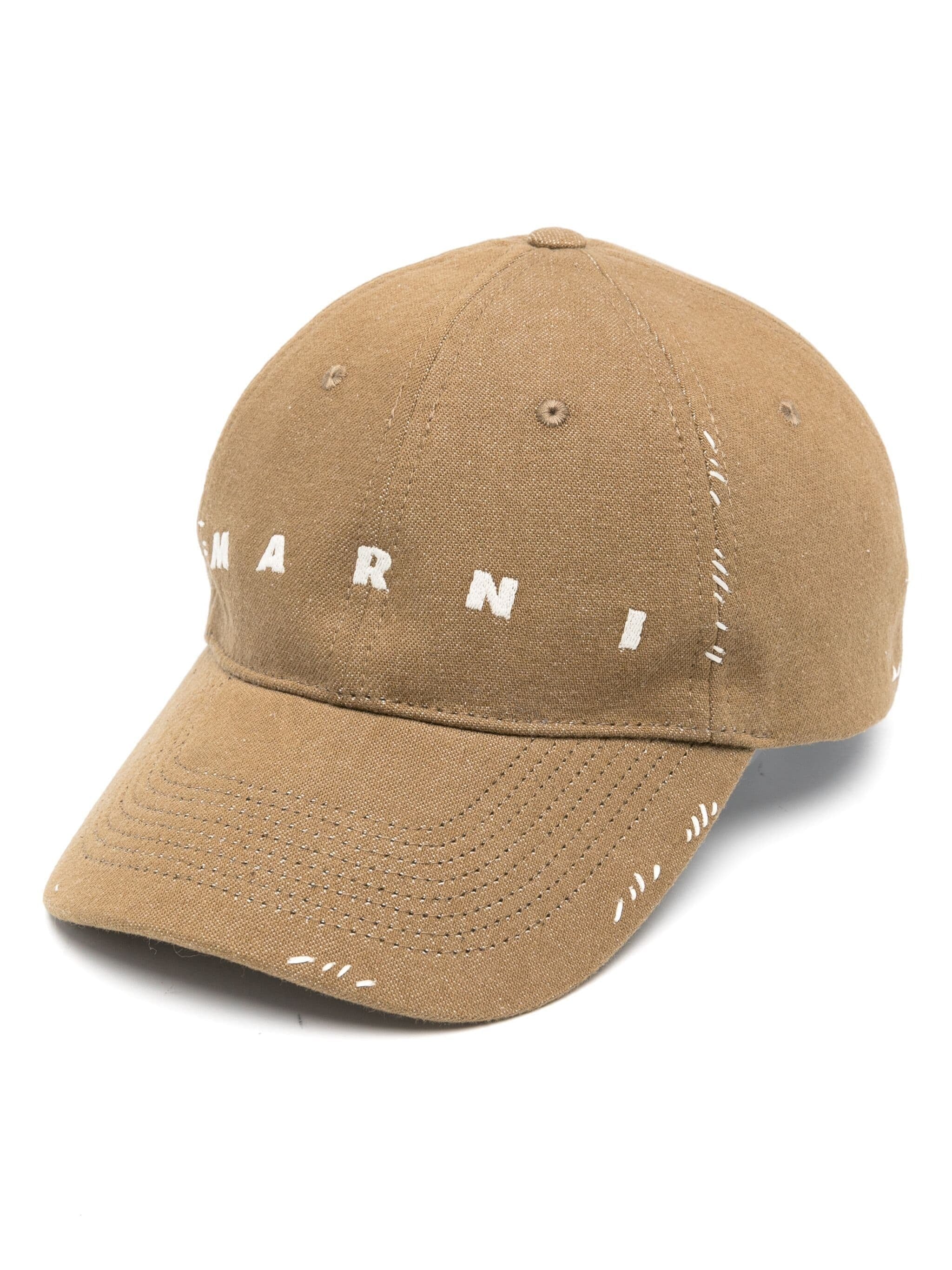 STITCHING LOGO-EMBROIDERED COTTON HAT