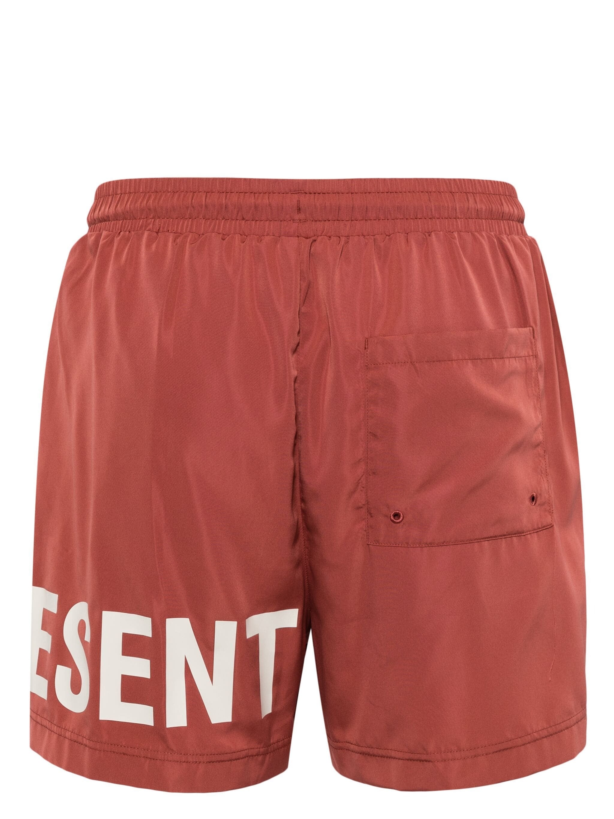 REPRESENT LOGO-PRINT DRAWSTRING SWIM SHORTS