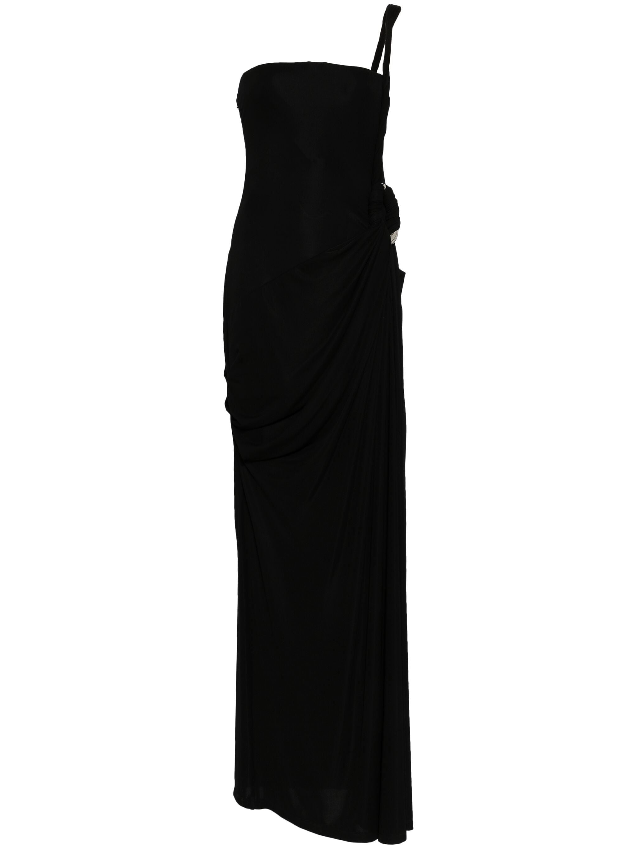 SONE TWISTED ONE SHOULDER GOWN DRESS