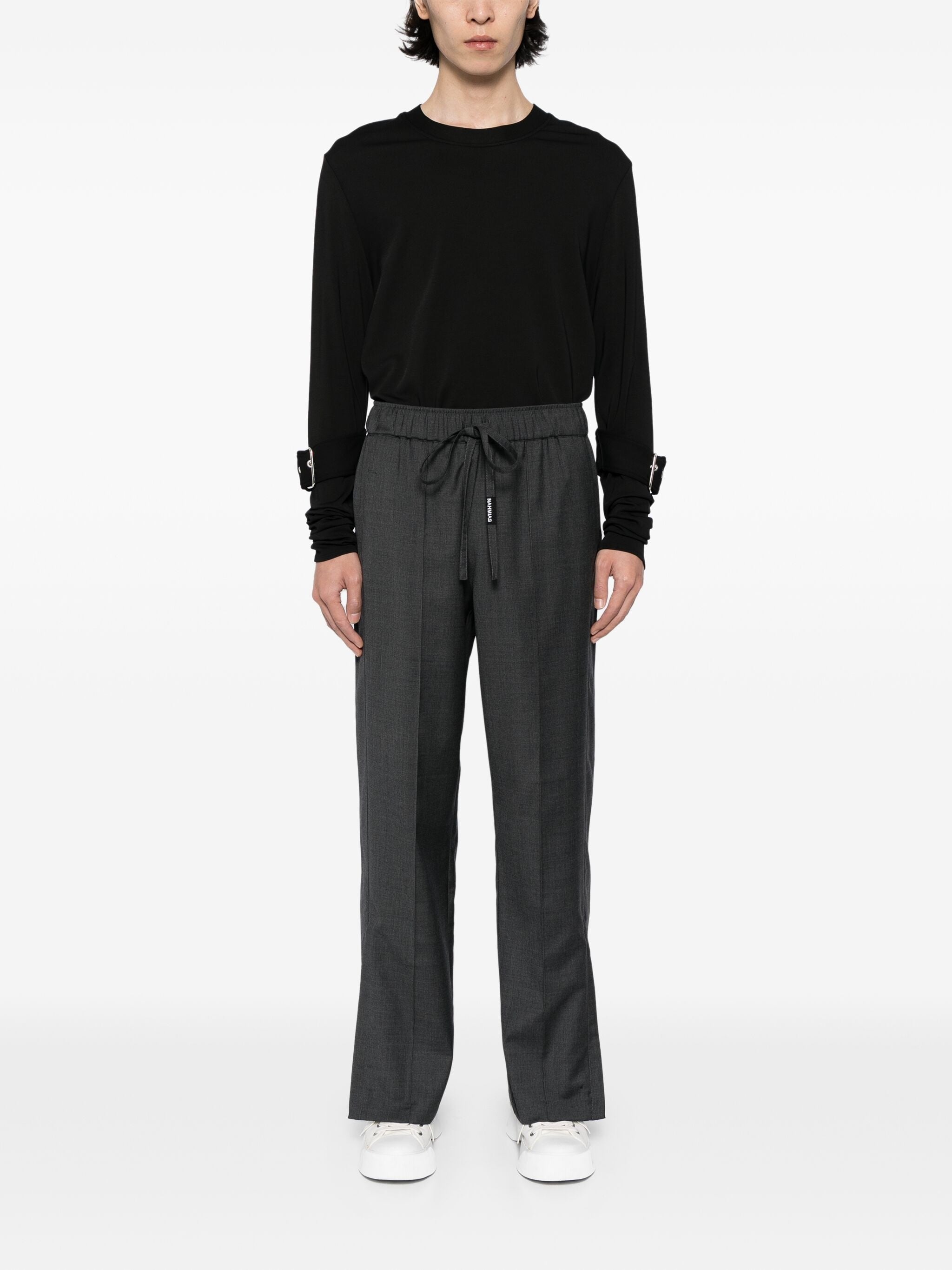 WOOL ELASTIC WAISTBAND TRACK PANT