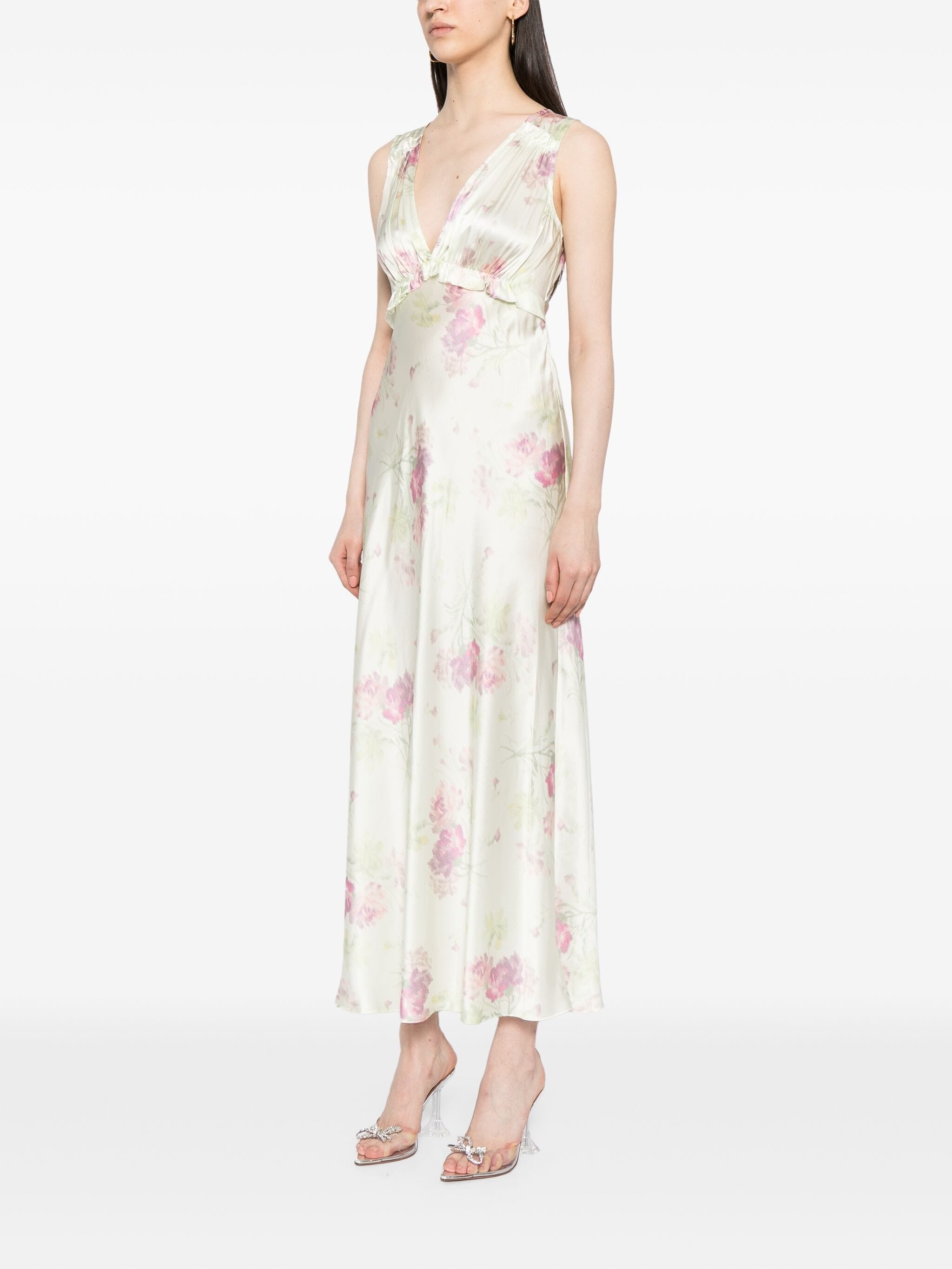 SUNIVA SILK CHARMEUSE SLIP DRESS