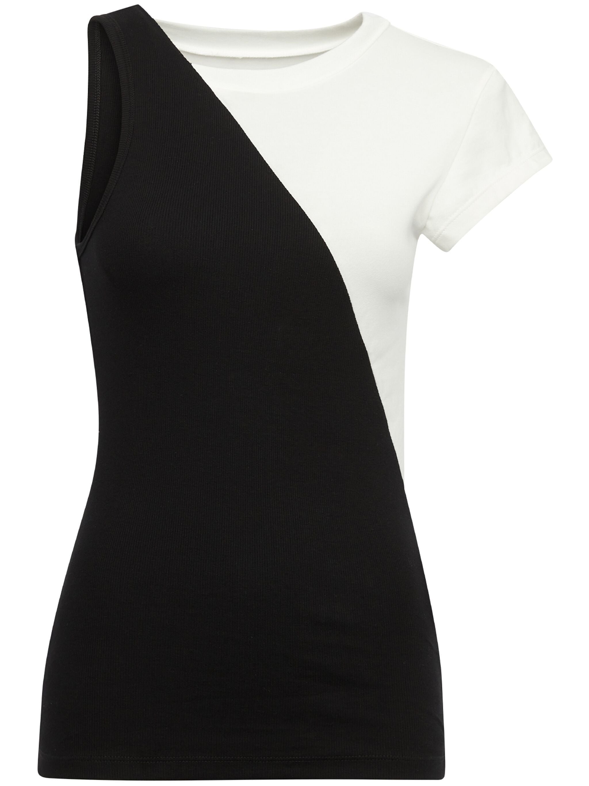 ASYMMETRIC COTTON BLEND T-SHIRT