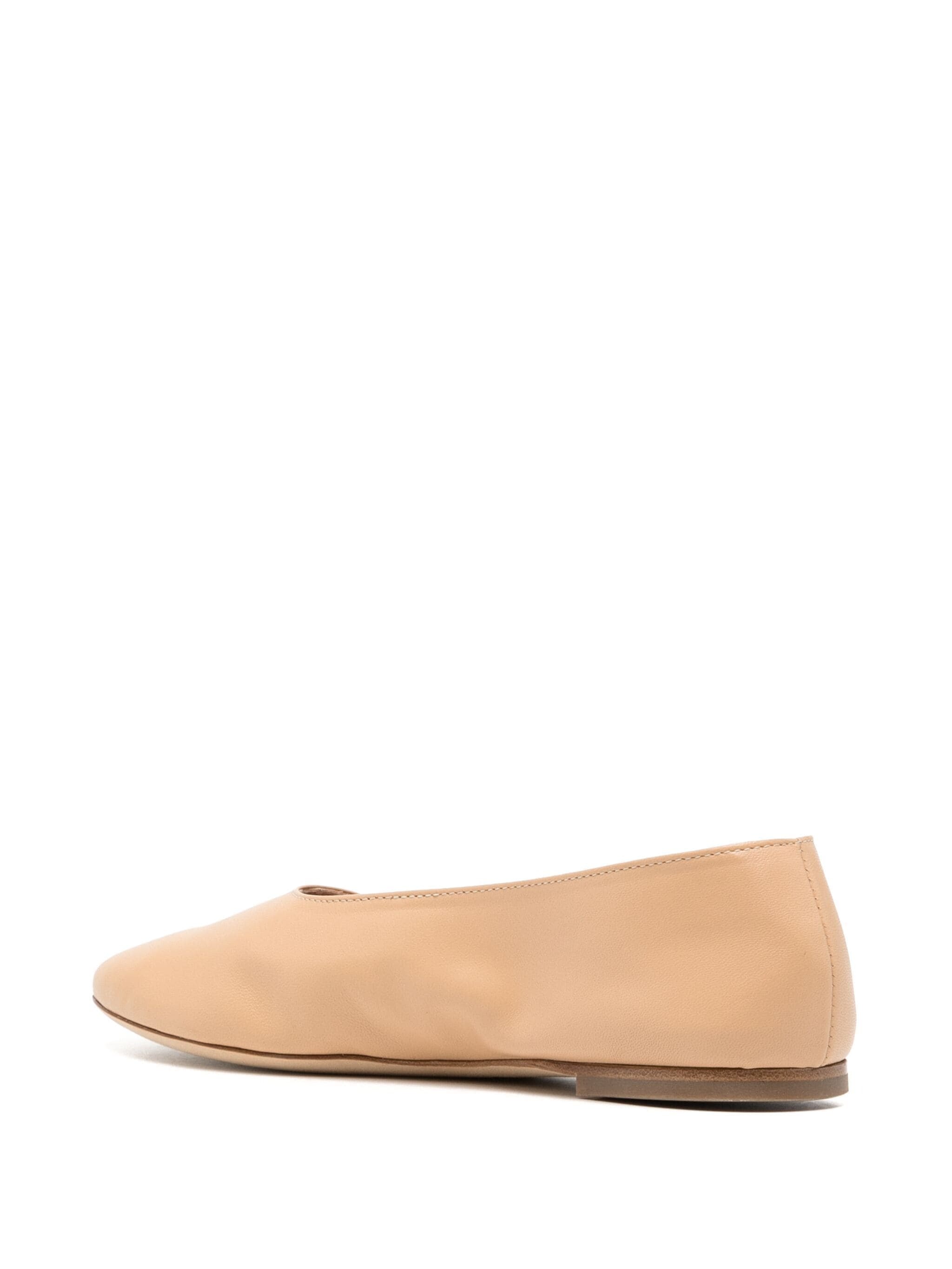 ALBA BALLET LEATHER TOE SLIP-ON FLAT