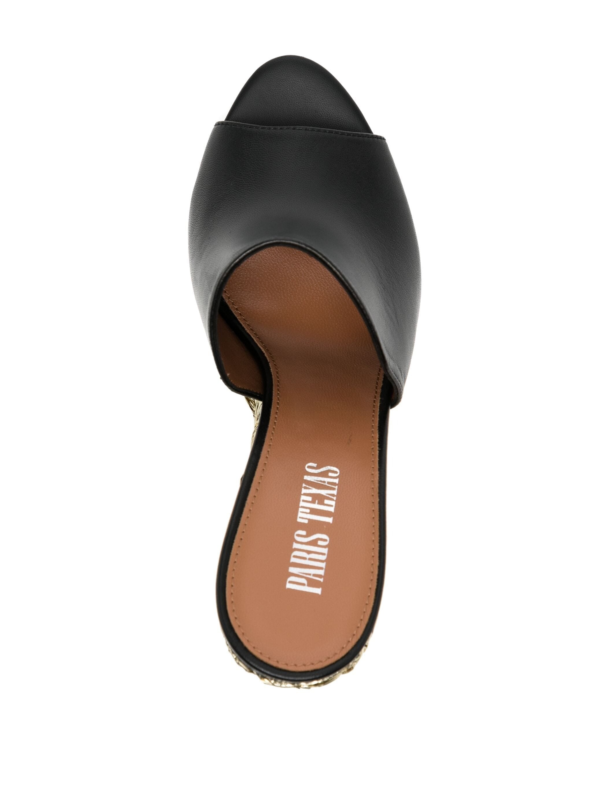 DEIA 100 LEATHER-TRIMMED MULES