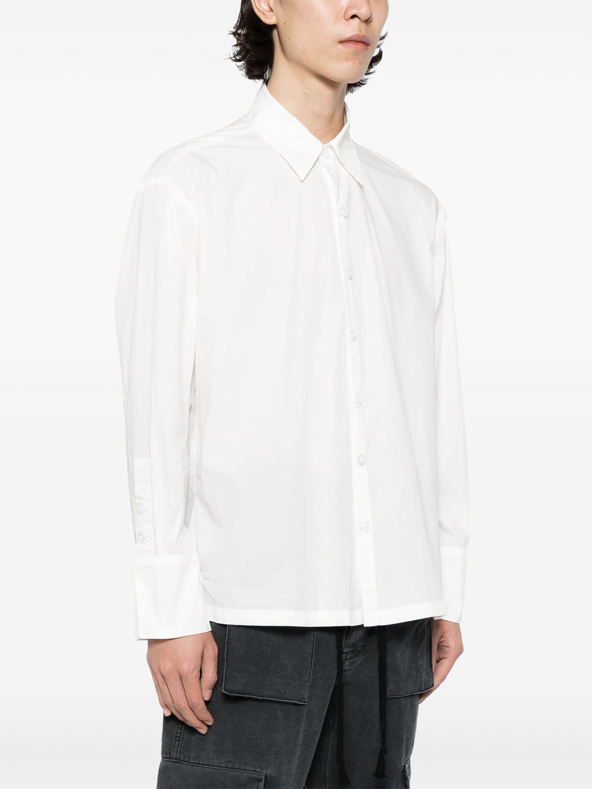 COLLARED DRESSY STUDIO L/S COTTON SHIRT