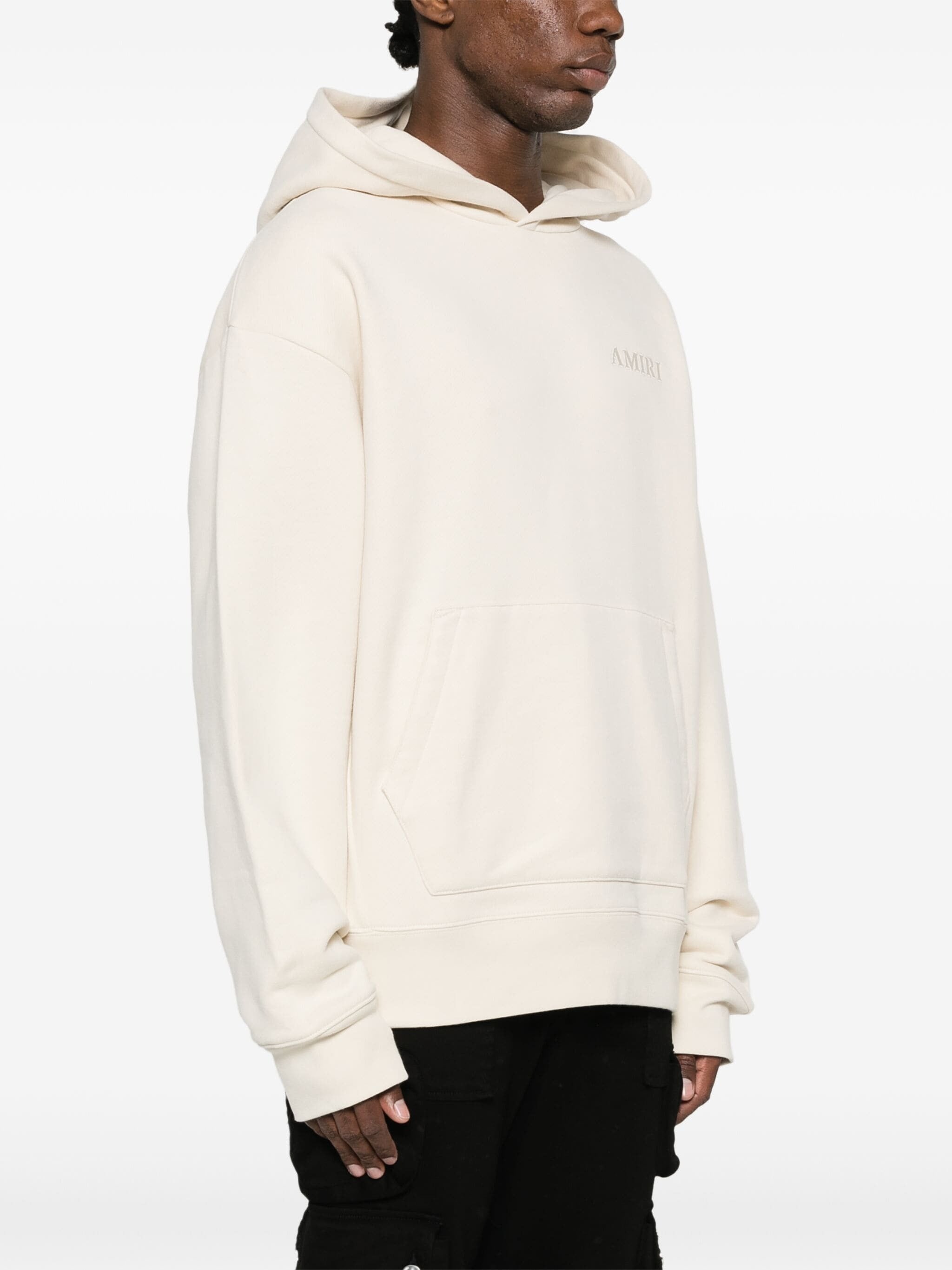 MA LOGO-EMBROIDERED COTTON HOODIE