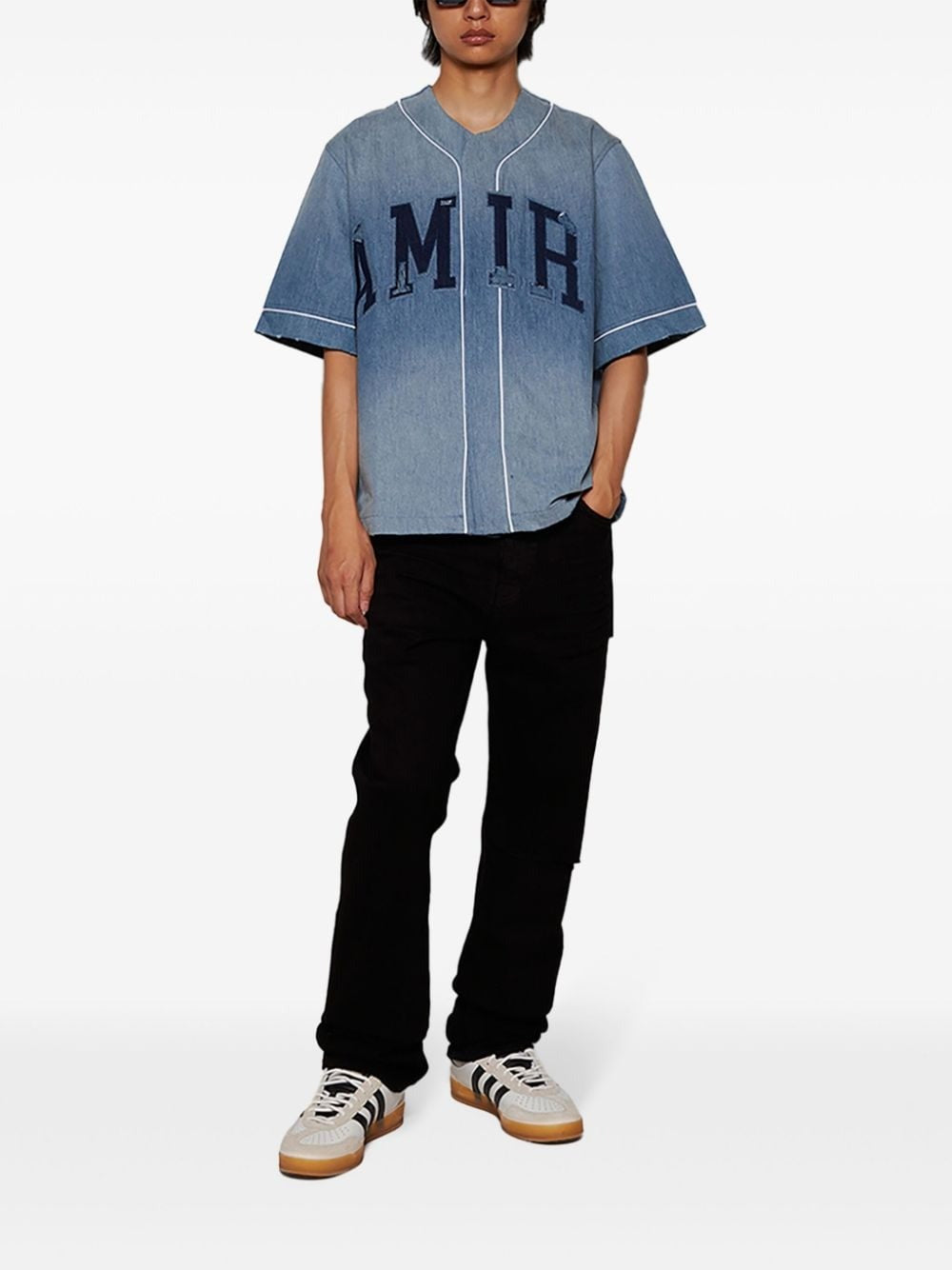 SUNFADED BASEBALL CONTRAST PIPING S/S SHIRT