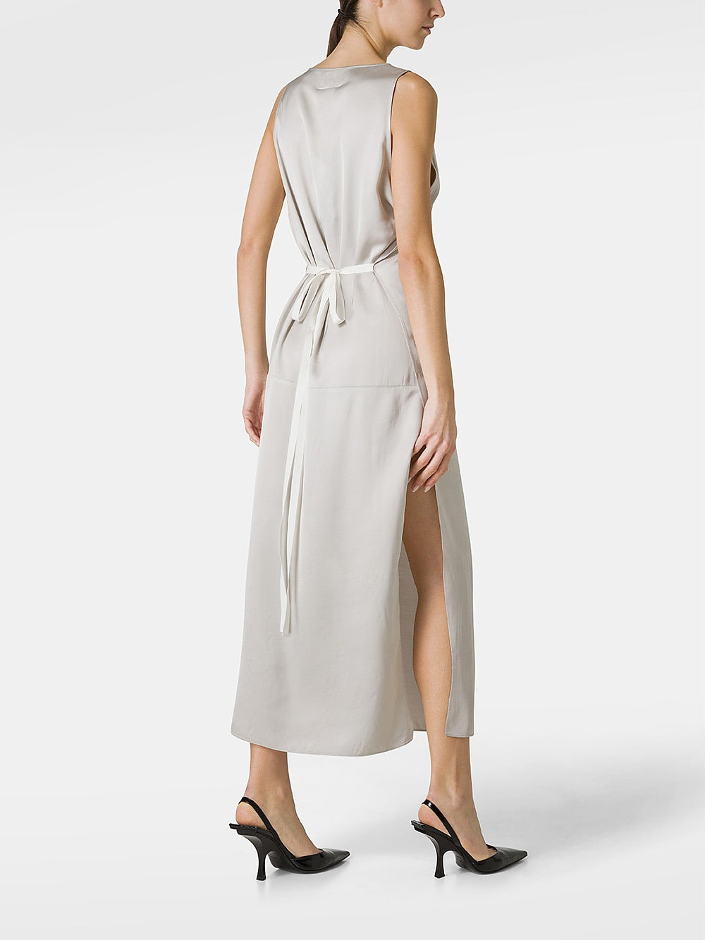 SIGNATURE SINGLE-STITCH LOGO SIDE-SLIT DRESS