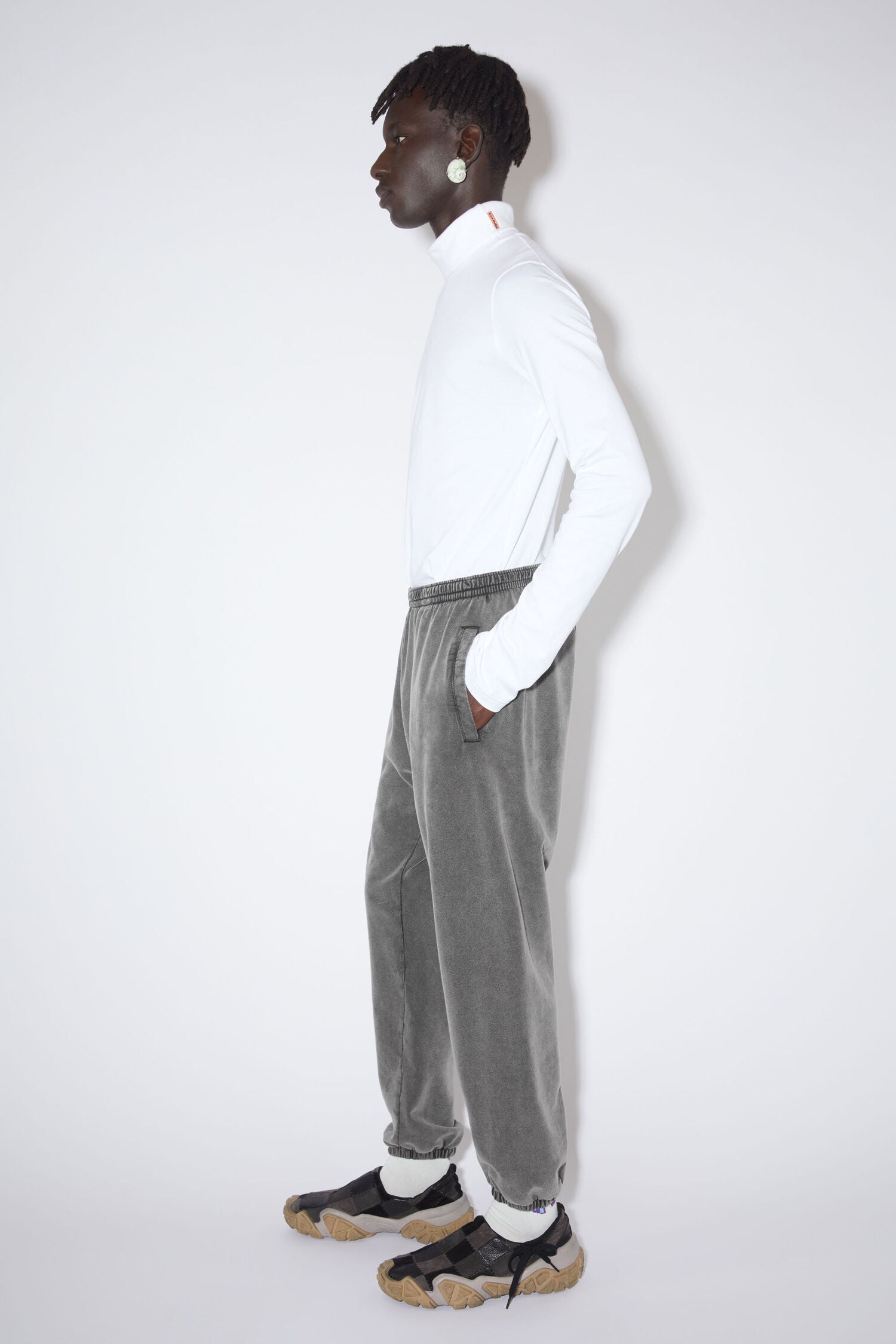 STONEWASH ELASTICATED SWEATPANTS