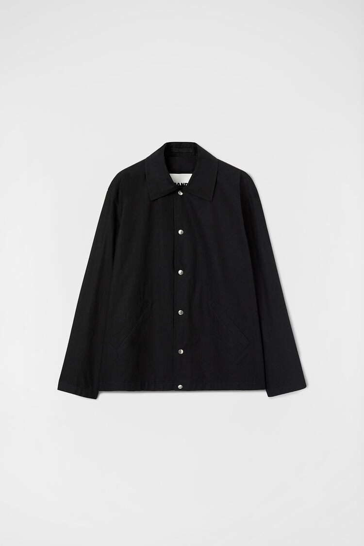 LOGO-PRINT COTTON SHIRT JACKET