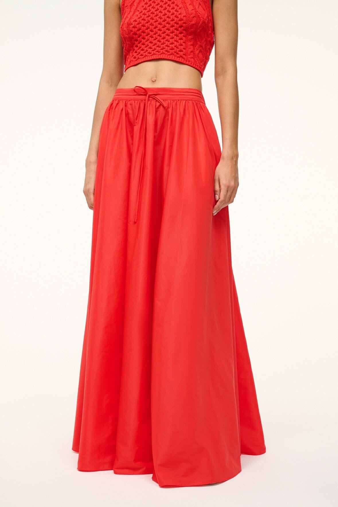 MAXI EDEN WOVEN SYNTHETIC SKIRT