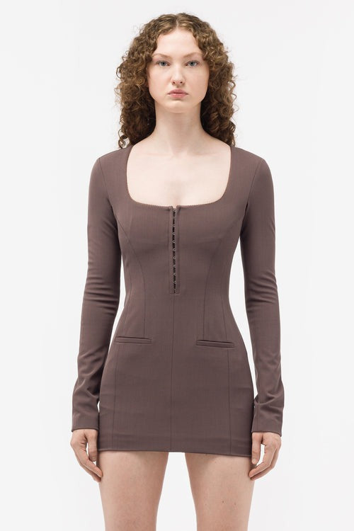 ACNE LONG-SLEEVED MINI DRESS