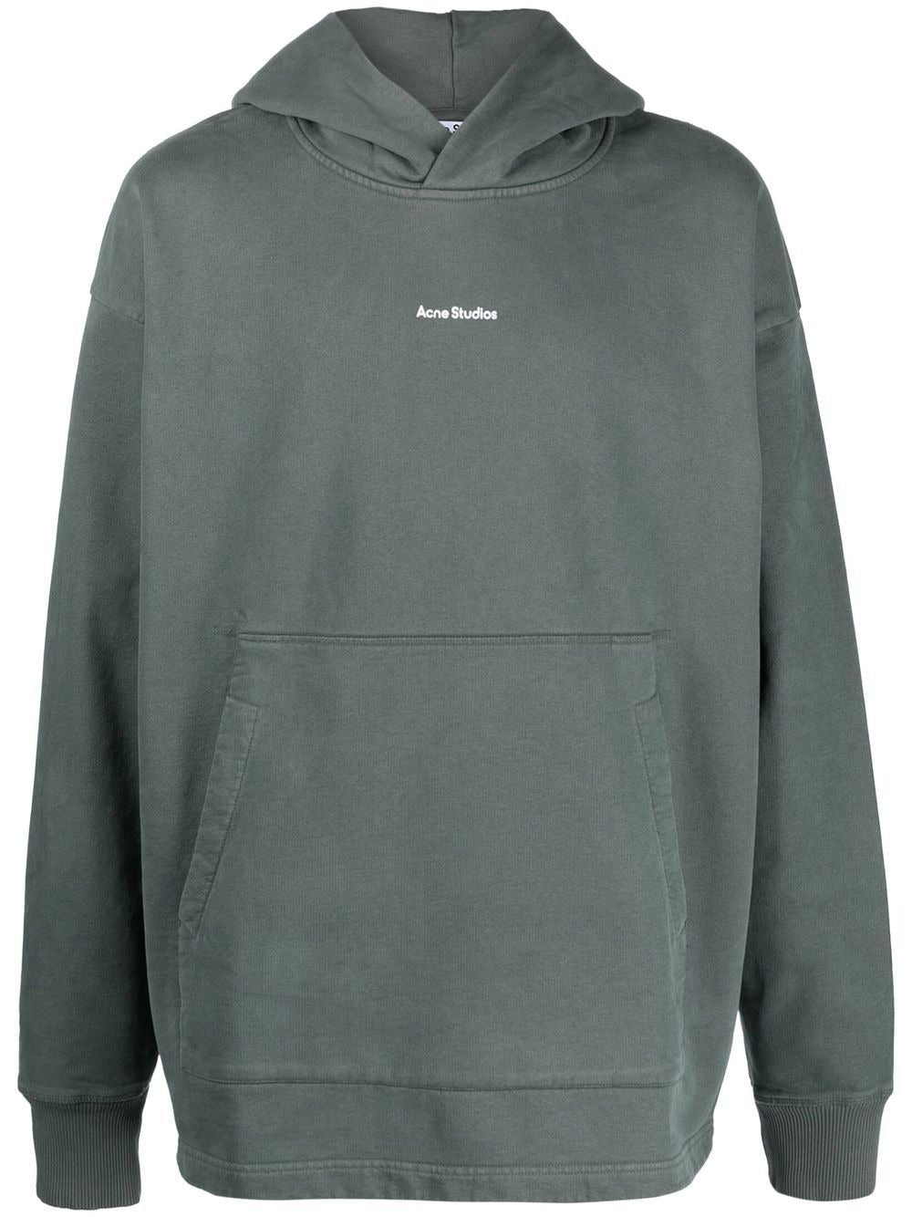 ACNE STUDIOS LOGO-PRINT OVERSIZED COTTON HOODIE