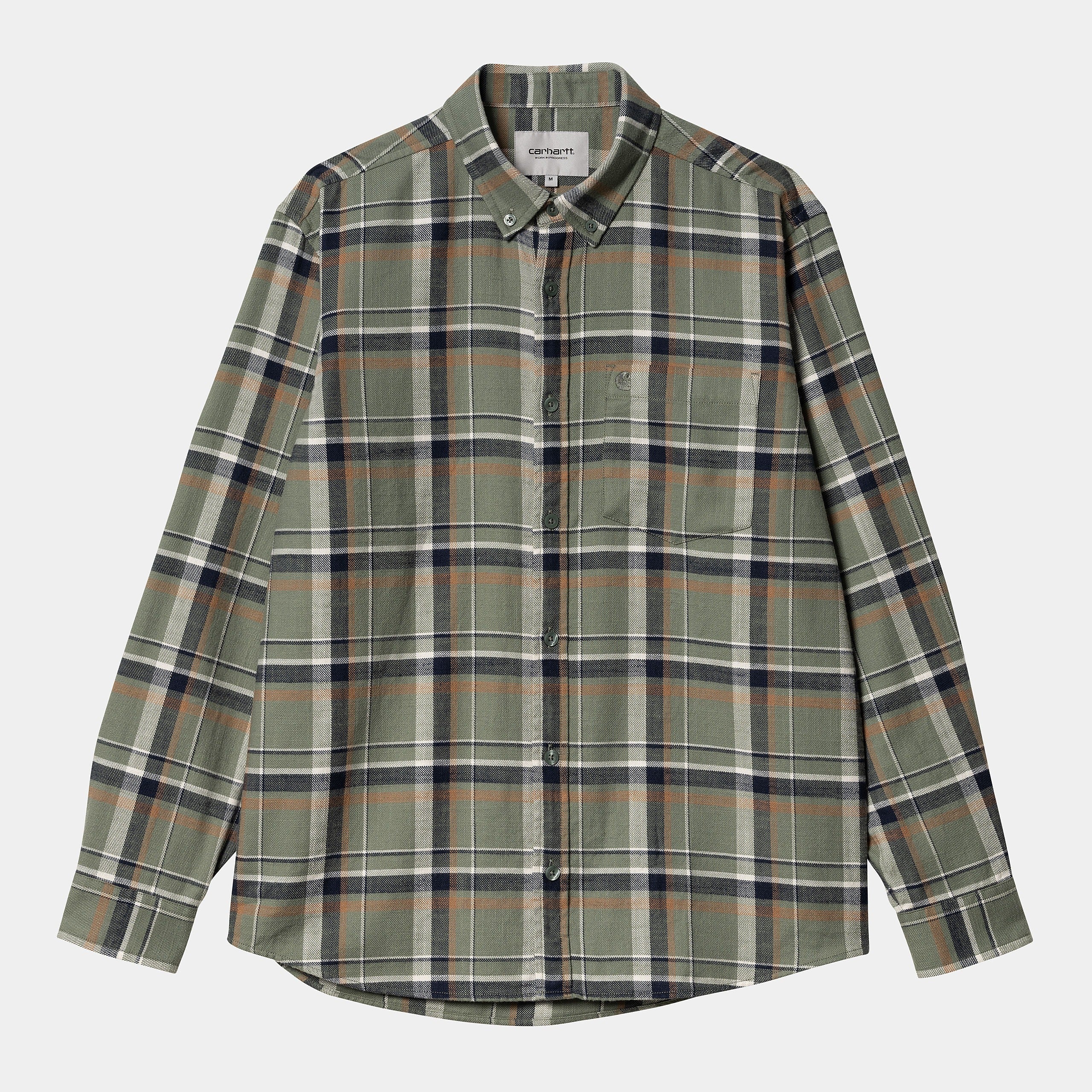 SWENSON CHECKED PATTERN COTTON TWILL SHIRT